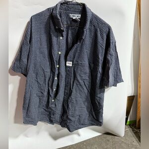 #3405-Cherokee Short-Sleeve Button-Up Shirt in Charcoal Check